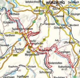 Abgrenzung der Landschaft "Taubergrund Oberes Taubertal" (12903) Abgrenzung der Landschaft "Taubergrund Oberes Taubertal" (12903)