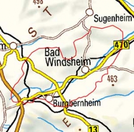 Abgrenzung der Landschaft "Windsheimer Bucht" (13100) Abgrenzung der Landschaft "Windsheimer Bucht" (13100)