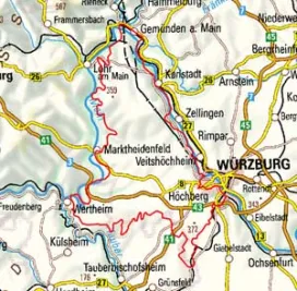 Abgrenzung der Landschaft "Marktheidenfelder Platte" (13200)