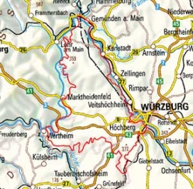 Abgrenzung der Landschaft "Marktheidenfelder Platte" (13200)
