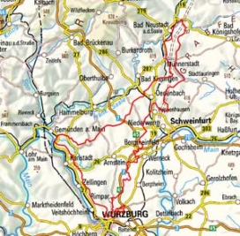 Abgrenzung der Landschaft "Wern-Lauer-Platten" (13500) Abgrenzung der Landschaft "Wern-Lauer-Platten" (13500)