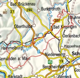 Abgrenzung der Landschaft "Hammelburg-Münnerstädter Wellenkalkgebiet" (13501) Abgrenzung der Landschaft "Hammelburg-Münnerstädter Wellenkalkgebiet" (13501)