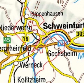 Abgrenzung der Landschaft "Schweinfurter Becken" (13600) Abgrenzung der Landschaft "Schweinfurter Becken" (13600)