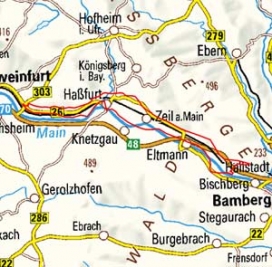 Abgrenzung der Landschaft "Mainaue zwischen Schweinfurt und Bamberg" (13701) Abgrenzung der Landschaft "Mainaue zwischen Schweinfurt und Bamberg" (13701)