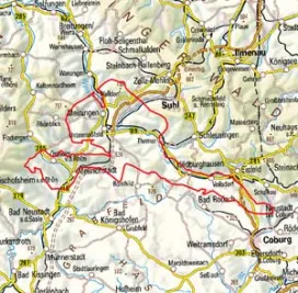 Abgrenzung der Landschaft "Werra-Gäuflächen" (13800)