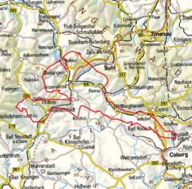 Abgrenzung der Landschaft "Werra-Gäuflächen" (13800)