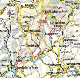 Abgrenzung der Landschaft "Mittlere Südrhön Erthaler Kalkberge und Schönauer Hochfläche" (14000) Abgrenzung der Landschaft "Mittlere Südrhön Erthaler Kalkberge und Schönauer Hochfläche" (14000)
