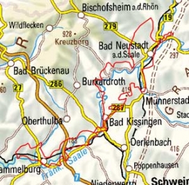Abgrenzung der Landschaft "Hammelburg-Ebersbacher Saaletal mit Neustädter Becken" (14002) Abgrenzung der Landschaft "Hammelburg-Ebersbacher Saaletal mit Neustädter Becken" (14002)