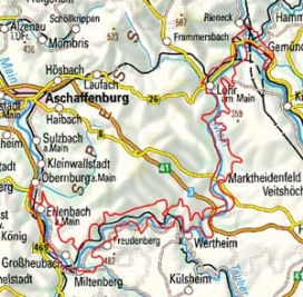 Abgrenzung der Landschaft "Maintal zwischen Adelsberg und Wörth a.M." (14101) Abgrenzung der Landschaft "Maintal zwischen Adelsberg und Wörth a.M." (14101)