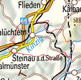 Abgrenzung der Landschaft "Schlüchterner Becken" (14104) Abgrenzung der Landschaft "Schlüchterner Becken" (14104)