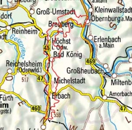 Abgrenzung der Landschaft "Mümlingtal" (14402) Abgrenzung der Landschaft "Mümlingtal" (14402)