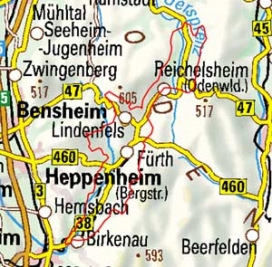 Abgrenzung der Landschaft "Weschnitz- und Gersprenztal" (14502) Abgrenzung der Landschaft "Weschnitz- und Gersprenztal" (14502)