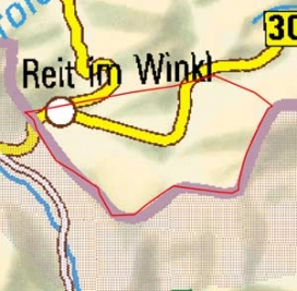 Abgrenzung der Landschaft "Loferer und Leoganger Alpen" (1500) Abgrenzung der Landschaft "Loferer und Leoganger Alpen" (1500)