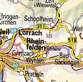 Abgrenzung der Landschaft "Dinkelberg" (16100) Abgrenzung der Landschaft "Dinkelberg" (16100)