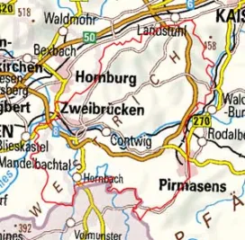 Abgrenzung der Landschaft "Zweibrücker Westrich" (18001)