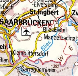 Abgrenzung der Landschaft "Bliesgau" (18100) Abgrenzung der Landschaft "Bliesgau" (18100)