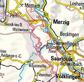 Abgrenzung der Landschaft "Saar-Nied-Gau" (18202)