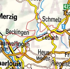 Abgrenzung der Landschaft "Prims-Theel-Tal" (19003) Abgrenzung der Landschaft "Prims-Theel-Tal" (19003)