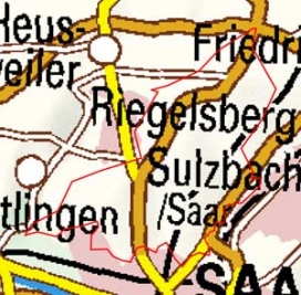 Abgrenzung der Landschaft "Saarkohlenwald" (19101)