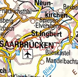 Abgrenzung der Landschaft "Saarbrücken-Kirkeler-Wald" (19102) Abgrenzung der Landschaft "Saarbrücken-Kirkeler-Wald" (19102)