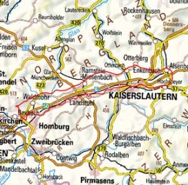 Abgrenzung der Landschaft "Kaiserslauterer Senke" (19200)