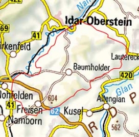 Abgrenzung der Landschaft "Baumholder Hochland" (19402) Abgrenzung der Landschaft "Baumholder Hochland" (19402)