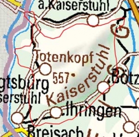 Abgrenzung der Landschaft "Kaiserstuhl" (20300)