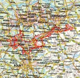Abgrenzung der Landschaft "Düsseldorf-Wuppertal-Remscheid-Hagen-Iserlohn" (204) Abgrenzung der Landschaft "Düsseldorf-Wuppertal-Remscheid-Hagen-Iserlohn" (204)