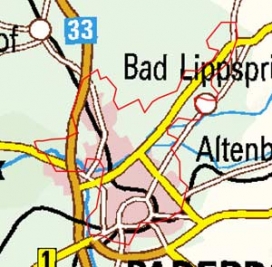 Abgrenzung der Landschaft "Paderborn" (206) Abgrenzung der Landschaft "Paderborn" (206)