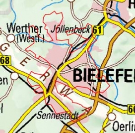 Abgrenzung der Landschaft "Bielefeld Brackwede" (207)