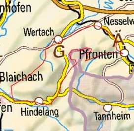 Abgrenzung der Landschaft "Vilser Gebirge" (2100)