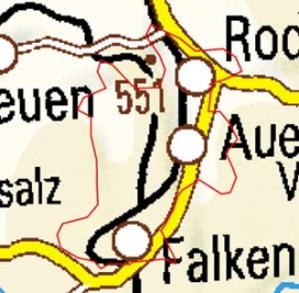Abgrenzung der Landschaft "Auerbach-Rodewisch" (215) Abgrenzung der Landschaft "Auerbach-Rodewisch" (215)