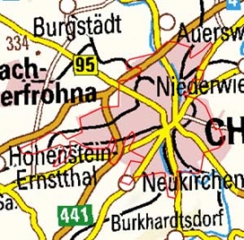Abgrenzung der Landschaft "Chemnitz" (217) Abgrenzung der Landschaft "Chemnitz" (217)