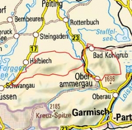 Abgrenzung der Landschaft "Trauchgau" (2201) Abgrenzung der Landschaft "Trauchgau" (2201)