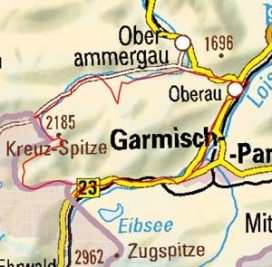 Abgrenzung der Landschaft "Hohes Ammergebirge" (2202)