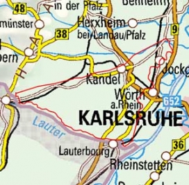 Abgrenzung der Landschaft "Bienwald" (22106)