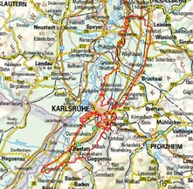 Abgrenzung der Landschaft "Hardtebenen" (22300) Abgrenzung der Landschaft "Hardtebenen" (22300)