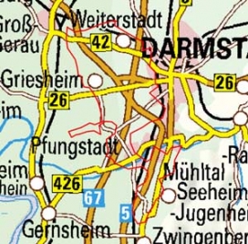 Abgrenzung der Landschaft "Pfungstadt-Griesheimer Sand und Griesheimer-Weiterstädter Sand" (22503) Abgrenzung der Landschaft "Pfungstadt-Griesheimer Sand und Griesheimer-Weiterstädter Sand" (22503)