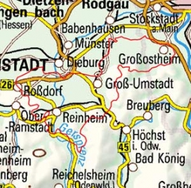 Abgrenzung der Landschaft "Reinheimer Hügelland" (23100) Abgrenzung der Landschaft "Reinheimer Hügelland" (23100)
