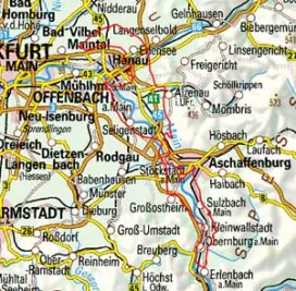 Abgrenzung der Landschaft "Östliche Mainniederung" (23203)