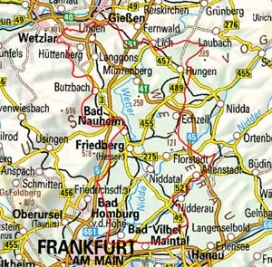 Abgrenzung der Landschaft "Wetterau" (23400)