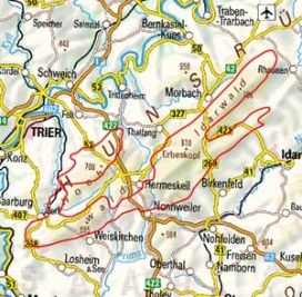Abgrenzung der Landschaft "Hoch- und Idarwald" (24200) Abgrenzung der Landschaft "Hoch- und Idarwald" (24200)