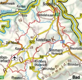 Abgrenzung der Landschaft "Nordöstliche Hunsrückhochfläche" (24301) Abgrenzung der Landschaft "Nordöstliche Hunsrückhochfläche" (24301)