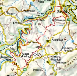 Abgrenzung der Landschaft "Moselhunsrück" (24501)