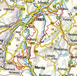 Abgrenzung der Landschaft "Saar-Ruwer-Hunsrück" (24601) Abgrenzung der Landschaft "Saar-Ruwer-Hunsrück" (24601)