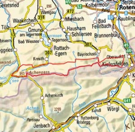 Abgrenzung der Landschaft "Kalkalpine Zone des Mangfallgebirges" (2502) Abgrenzung der Landschaft "Kalkalpine Zone des Mangfallgebirges" (2502)