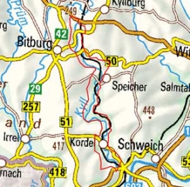 Abgrenzung der Landschaft "Unteres Kylltal" (26102) Abgrenzung der Landschaft "Unteres Kylltal" (26102)
