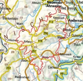 Abgrenzung der Landschaft "Hocheifel" (27100)