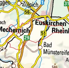 Abgrenzung der Landschaft "Südliche Mechernicher Voreifel" (27502) Abgrenzung der Landschaft "Südliche Mechernicher Voreifel" (27502)