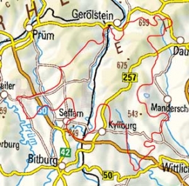 Abgrenzung der Landschaft "Kyllburger Waldeifel" (27700)